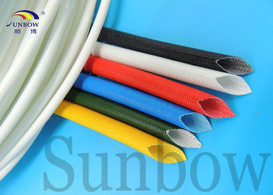 Çin Electrical Wire Insulating Silicone Fiberglass Sleeving 4.0mm Tedarikçi
