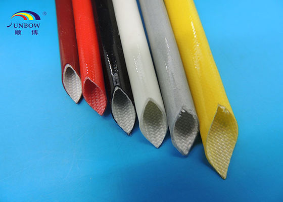 Çin Silicone Coated Fiberglass Braided Sleeving / Insulation Silicon Glass Tube Cable Sleeve Tedarikçi
