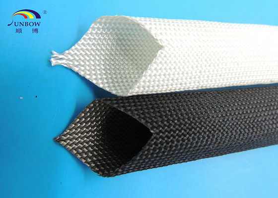 Çin Non-alkali Fiberglass Braided High Temperature Fiberglass Sleeving for Insulation Cable Protection Tedarikçi
