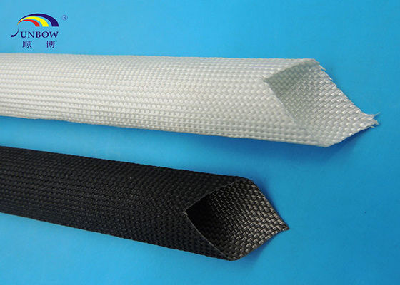 Çin Flame Retardant Soft Braided Insulation Sleeve / Fiber Glass Sleeving ID 12MM Tedarikçi