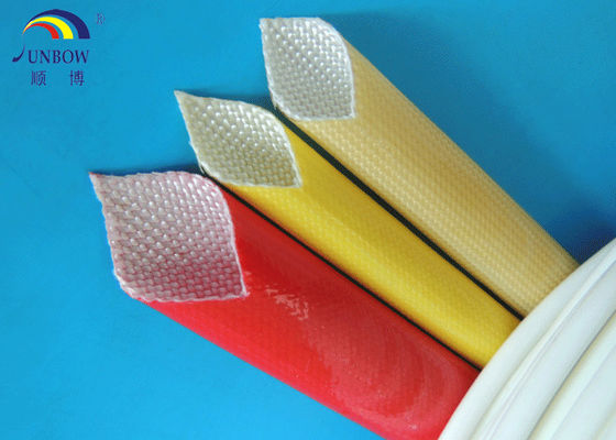 Çin Oil Resistant Benzene Resistant Braided Fiberglass Sleeve with Polyurethane Saturated Tedarikçi