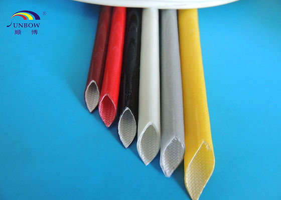 Çin Electric Wires Varnished Silicone Fiberglass Sleeving High Temperature Resistant Tedarikçi