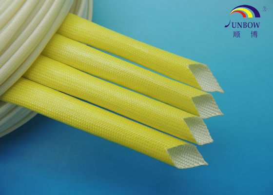 Çin Wire Insulation Resin Coated Acrylic Fiberglass Sleeving for F Class Electrical Motor 4.0KV Tedarikçi